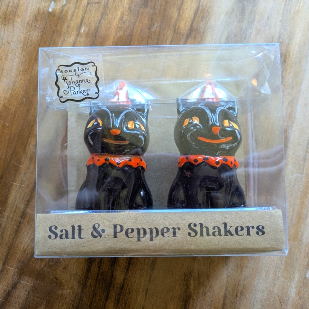 Johanna Parker Black Cat Salt & Pepper Shakers